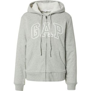 GAP Sweatvest 'HERITAGE'  lichtgrijs / wit