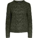 PIECES - PCNina - Trui - Donkergroen - Gerecycled Materiaal