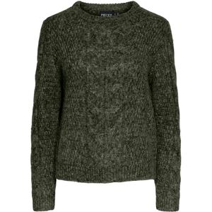 PIECES - PCNina - Trui - Donkergroen - Gerecycled Materiaal