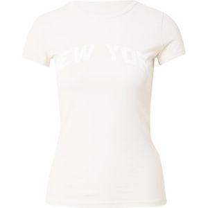 AÉROPOSTALE Shirt 'NEW YORK'  sand / wit