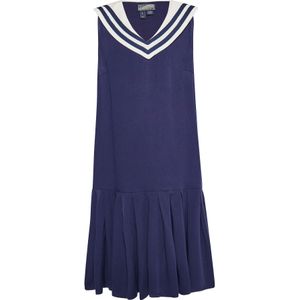 DreiMaster Vintage Jurk  marine / wit