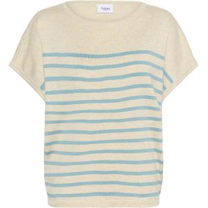 SAINT TROPEZ Trui 'MilaSZ'  ivoor / lichtblauw