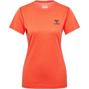 Hummel Functioneel shirt  oranjerood / zwart