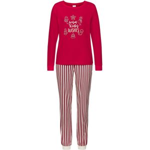 Lascana - Pyjama - Rood - Met Kerstprint