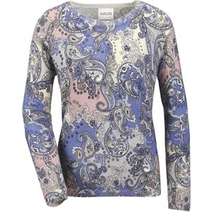 MADELEINE Trui  smoky blue / rosa / zwart / wit