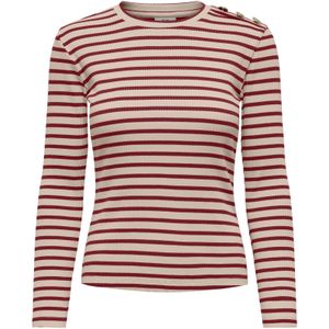 JDY Shirt 'JDYKATO'  beige / rood