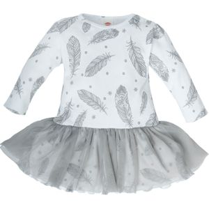 Makoma Jurk  grijs / wit