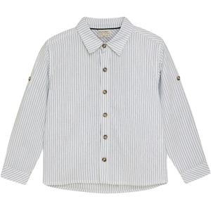 MINYMO - Overhemd - Donkerblauw/Wit - Gestreept - Lange Mouw