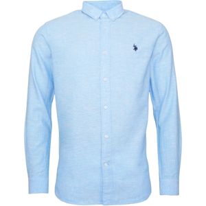 U.S. POLO ASSN. - Overhemd - Lichtblauw - Regular Fit - Lange Mouw