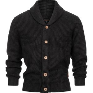 INDICODE JEANS Gebreid vest ' Brandox '  zwart