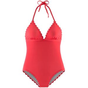 Beenlijn - Badpak - Rood - Verwijderbare Softcups - Handwas