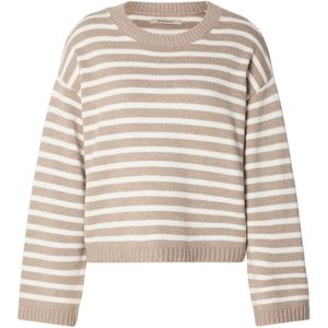 Barbour Trui 'Rosie'  donkerbeige / wit