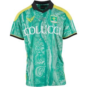 Colucci Shirt  lichtgeel / mintgroen / wit