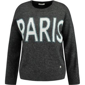 Key Largo Trui 'France'  donkergrijs / wit