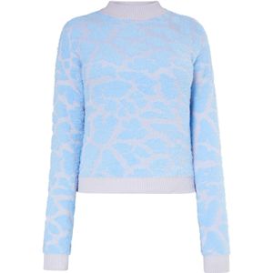 swirly Trui  beige / lichtblauw