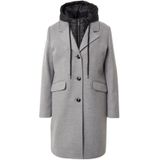 MORE & MORE - Tussenmantel - Grijs Gemêleerd/Zwart - Klassieke Mantel