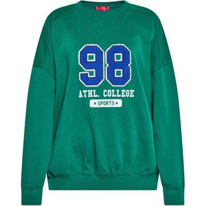 swirly Sweatshirt  blauw / riet / wit