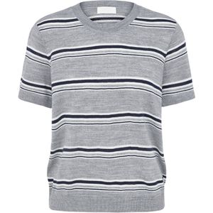 LeGer by Lena Gercke Trui 'Selma'  donkerblauw / grijs gemêleerd / wit