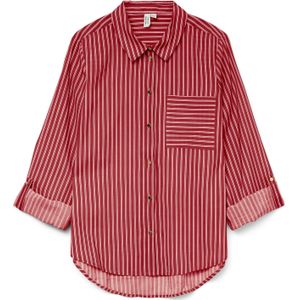 VERO MODA Blouse 'VMFANNIE'  donkerrood / wit