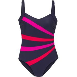 Beenlijn - Badpak - Marine - Ingewerkte Softcups - Zonder Beugels