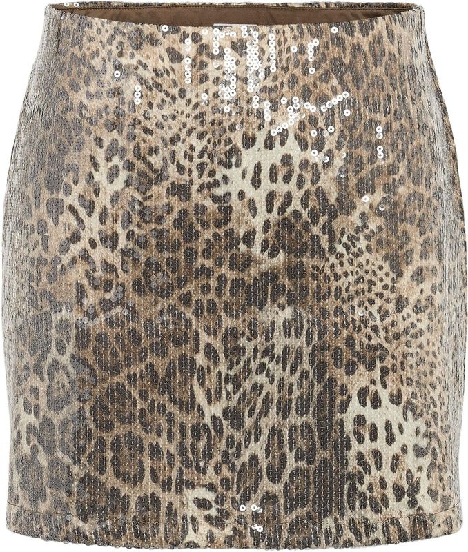 Noisy may - NMJESSY - Kokerrok - Crème - Donkerbeige - Zwart