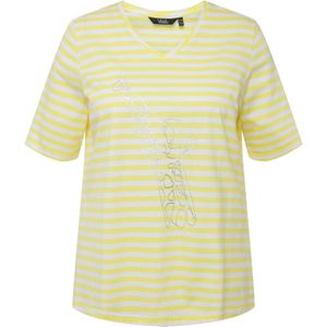 Ulla Popken Shirt  citroengeel / wit
