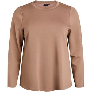 Zizzi Blouse 'MONA'  lichtbruin
