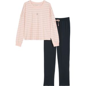 Marc O'Polo Pyjama ' Blend & Pair Cotton '  blauw / oudroze