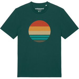 Watapparel Shirt 'Retro Sunset Ocean'  groen / donkergroen