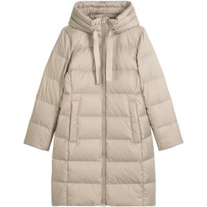 Marc O'Polo - Gewatteerde Jas - Greige - Met Capuchon en Ritssluiting