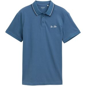 Tom Tailor - 1047782 - Poloshirt - Real Teal Blue - Korte Mouwen