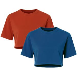 C&City Shirt  blauw / roestrood