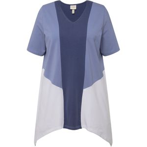 Ulla Popken Shirt  lichtblauw / donkerblauw / offwhite