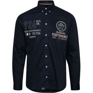 FQ1924 Overhemd  donkerblauw / gemengde kleuren