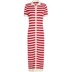 TOMMY HILFIGER Gebreide jurk  rood / natuurwit