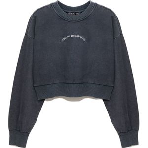 No Matter What Sweatshirt  antraciet / wit