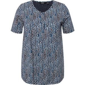 Ulla Popken Shirt  marine / wit