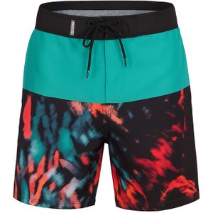 BECO the world of aquasports Zwemshorts 'Feathers'  smaragd / gemengde kleuren / zwart