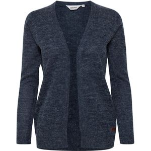 Oxmo Gebreid vest 'NENA'  blauw / bruin / grijs