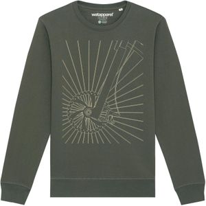Watapparel Sweatshirt ' Fahrradspeichen '  olijfgroen / lila