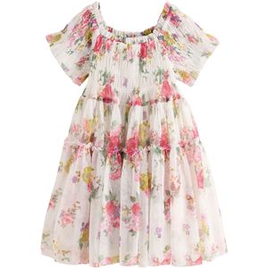 Next Jurk  groen / rood / wit