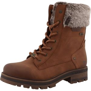 Mustang - Darleen - Winterboots - Cognac - Met Imitatiebontkraag