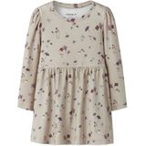 Jerseyjurken - Regular Fit Jurk - Ribgebreid - Lange Mouwen - All-over Print