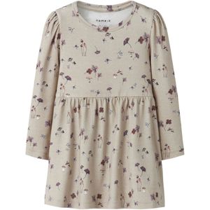 Jerseyjurken - Regular Fit Jurk - Ribgebreid - Lange Mouwen - All-over Print