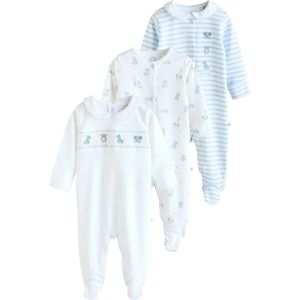 Next Nachtkledij  lichtblauw / lichtgrijs / oranje / wit