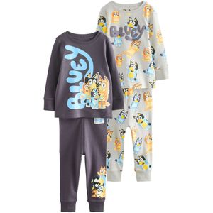 Next Nachtkledij  nachtblauw / lichtblauw / lichtgrijs / oranje