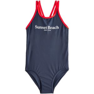 Next Badpak  donkerblauw / rood / wit