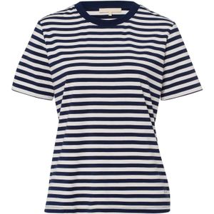 Les Lunes Shirt 'Millie'  donkerblauw / wit