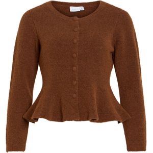 VILA Gebreid vest 'VILUNA'  bruin