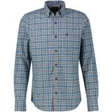 Lerros - Flanellen Geruit Overhemd - Storm Blue - Heren
